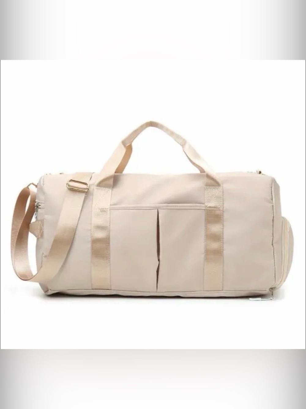 Lululemon Cream Duffel Bag - Minimal Weekend Travel Bag